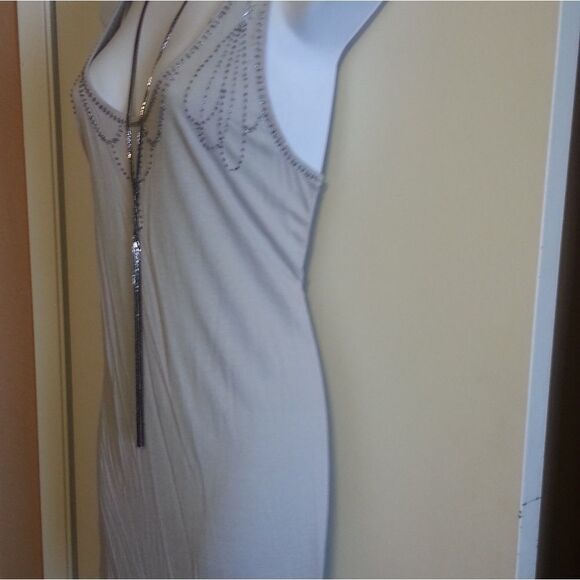 New York & Company Beaded Meckline Sleeveless Top - Picture 1 of 8